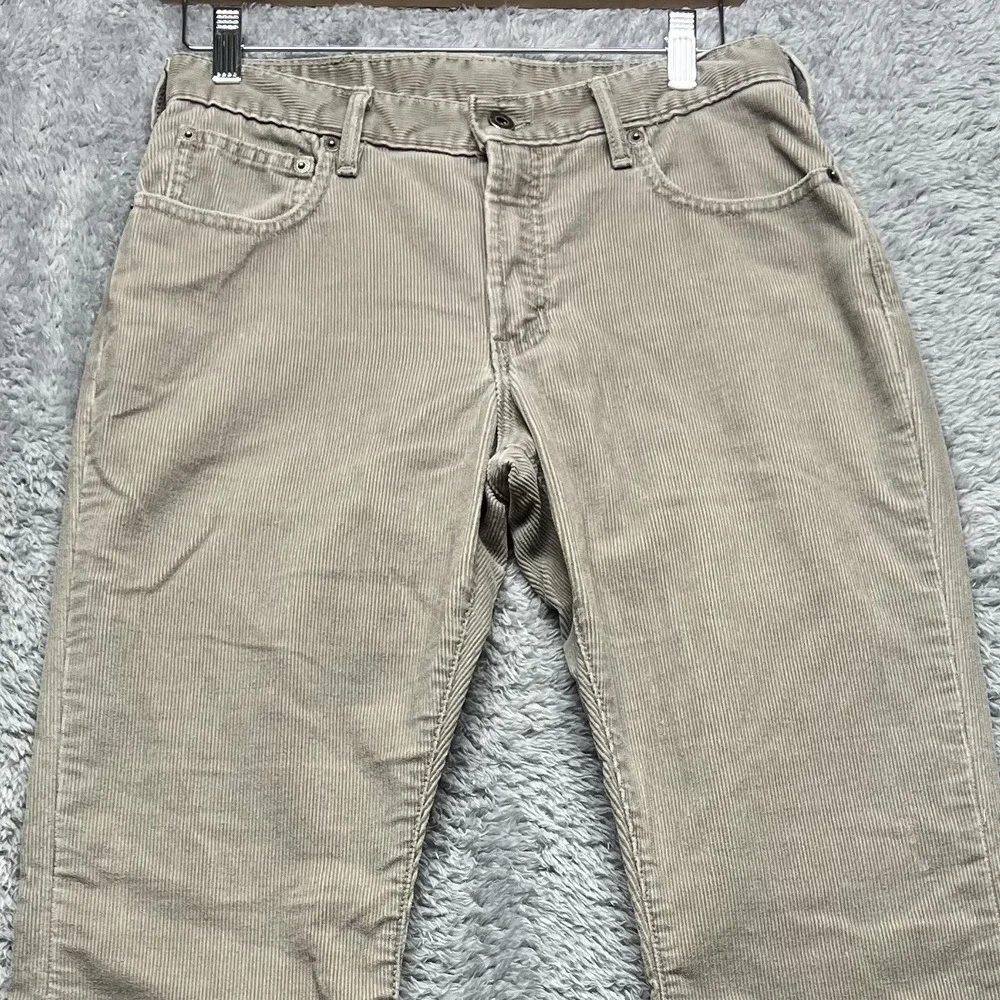 Abercrombie Fitch Corduroy Jeans Women 4 Beige Flare Bootcut Vintage 90s Y2K USA